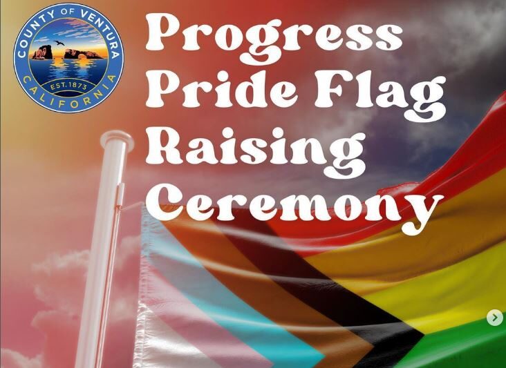 Public ceremony for raising of the Progress Pride flag Ventura County